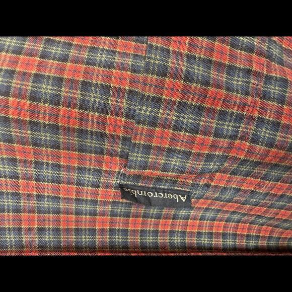 Vintage 90s Mens Abercrombie Oversized Plaid Button Up SIZE L - Picture 4 of 5